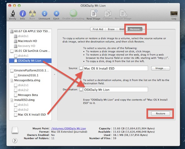 mac os x version 10.6 8 restore