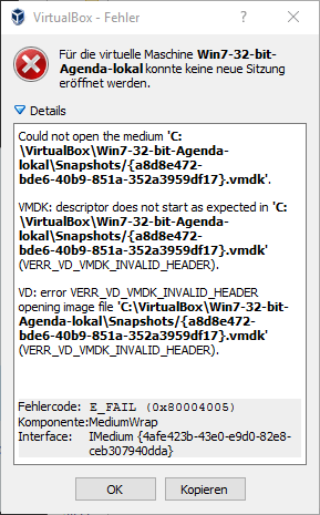Vd error verr_vd_dmg_invalid_header opening image file download